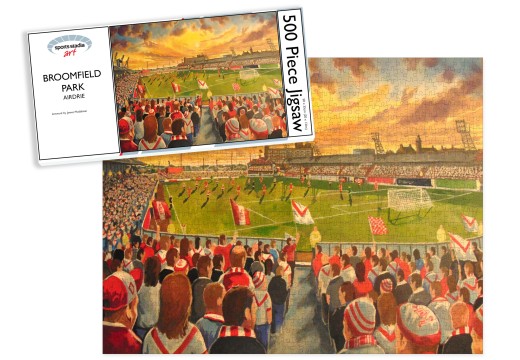 Broomfield Park Stadium Fine Art Jigsaw Puzzle - Airdrieonians FC